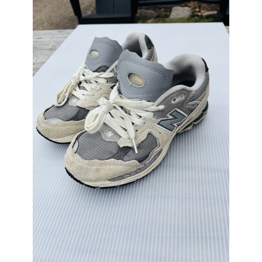 New Balance Gray and White Athletic Sneakers